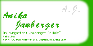 aniko jamberger business card